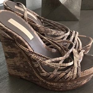 Strappy  wedges NWOT